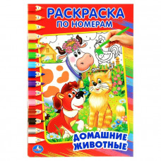 Раскраска по номерам «Домашние животные», Умка